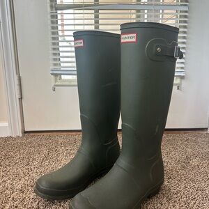 Hunter Green Rain Boots